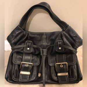 Michael Kors black satchel style shoulder purse